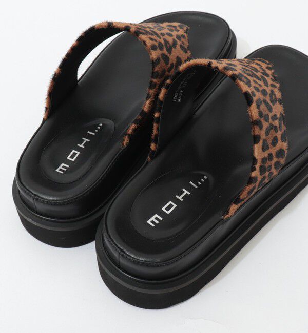 NOLLEY'S「【MOHI/ モヒ】レオパード厚底トングサンダル」|サンダル|