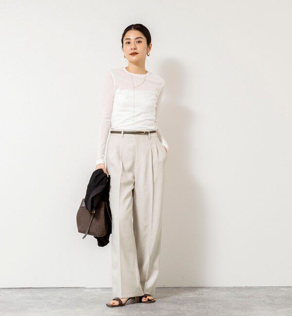 NOLLEY'S sophi「ウォッシャブルorganicコットンシアーテレコロンＴ」|Tシャツ・カットソー|