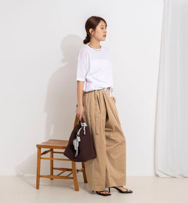 Rie Miller「ウォッシャブルドローストTシャツ」|Tシャツ・カットソー|