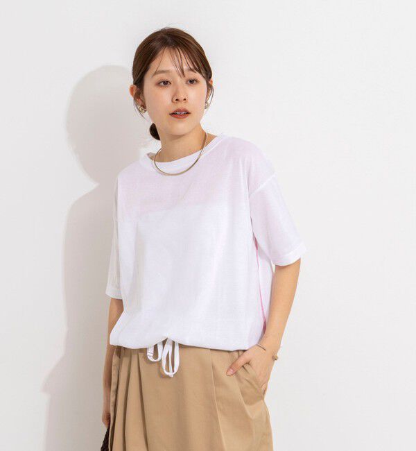 Rie Miller「ウォッシャブルドローストTシャツ」|Tシャツ・カットソー|