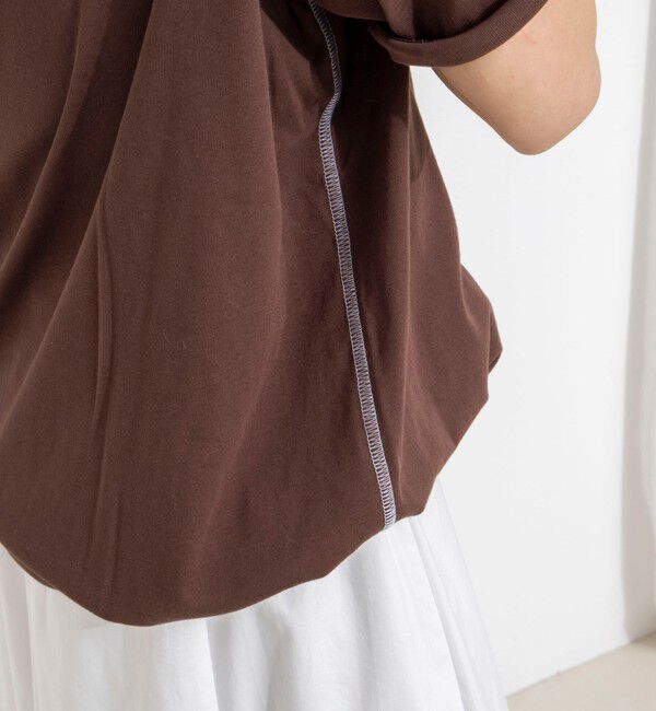 Rie Miller「ウォッシャブルドローストTシャツ」|Tシャツ・カットソー|