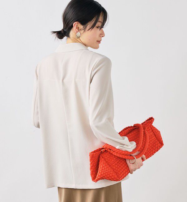 NOLLEY'S sophi「《セットアップ対応》ウォッシャブルエアリージョーゼットドレープライトジャケット」|テーラードジャケット|