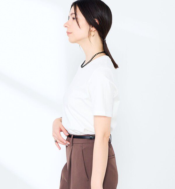 NOLLEY'S sophi「《手洗い可能》W&Wベイシック丈Tシャツ」|Tシャツ・カットソー|