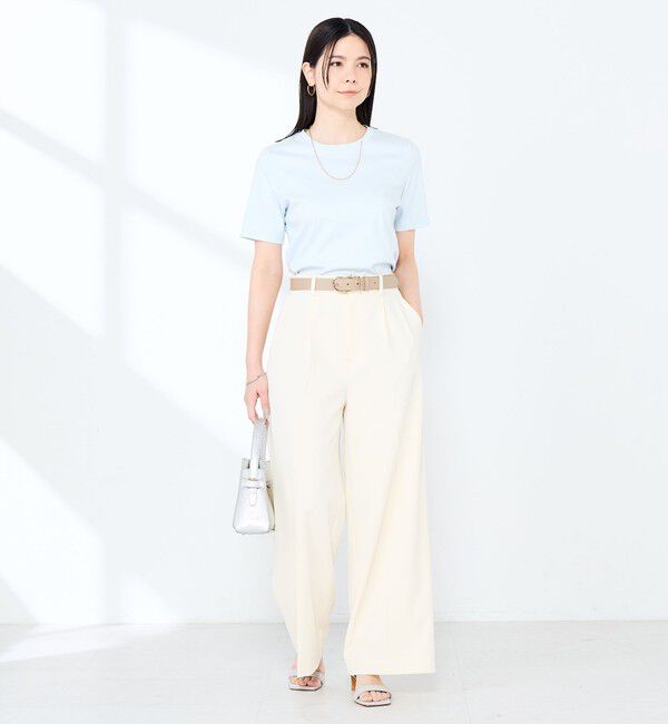 NOLLEY'S sophi「《手洗い可能》W&Wベイシック丈Tシャツ」|Tシャツ・カットソー|