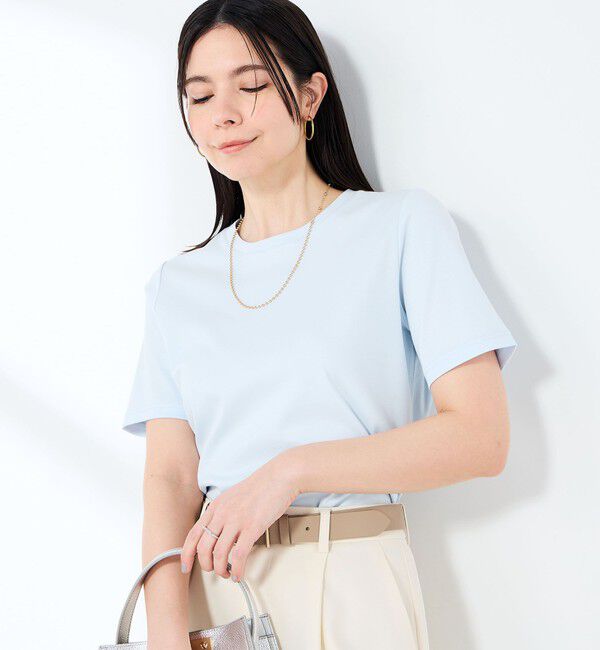 NOLLEY'S sophi「《手洗い可能》W&Wベイシック丈Tシャツ」|Tシャツ・カットソー|