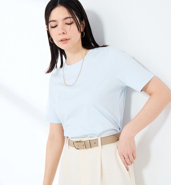 NOLLEY'S sophi「《手洗い可能》W&Wベイシック丈Tシャツ」|Tシャツ・カットソー|