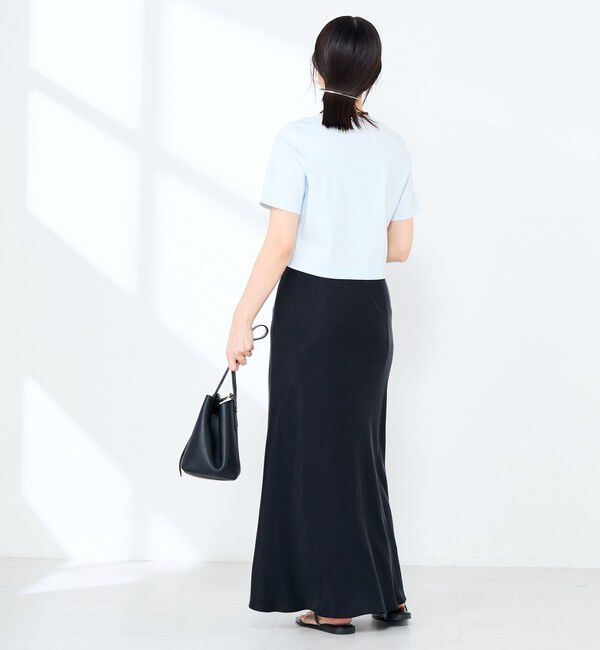 NOLLEY'S sophi「《手洗い可能》W&Wショート丈Tシャツ」|Tシャツ・カットソー|