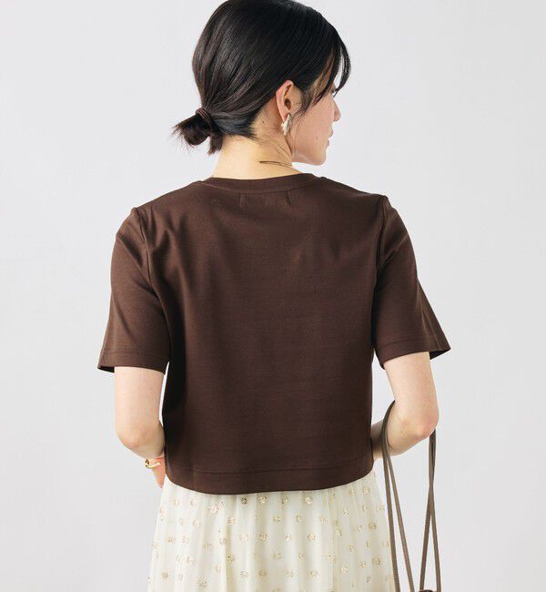 NOLLEY'S sophi「《手洗い可能》W&Wショート丈Tシャツ」|Tシャツ・カットソー|