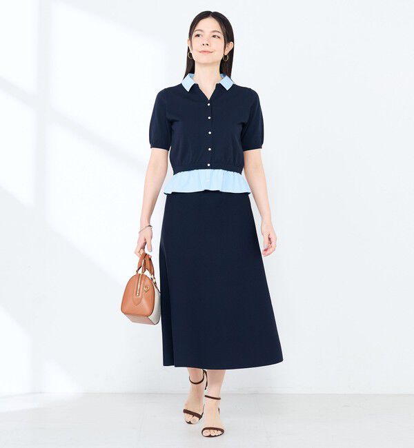 NOLLEY'S sophi「《手洗い可能/セットアップ対応》Aラインニットスカート」|台形|