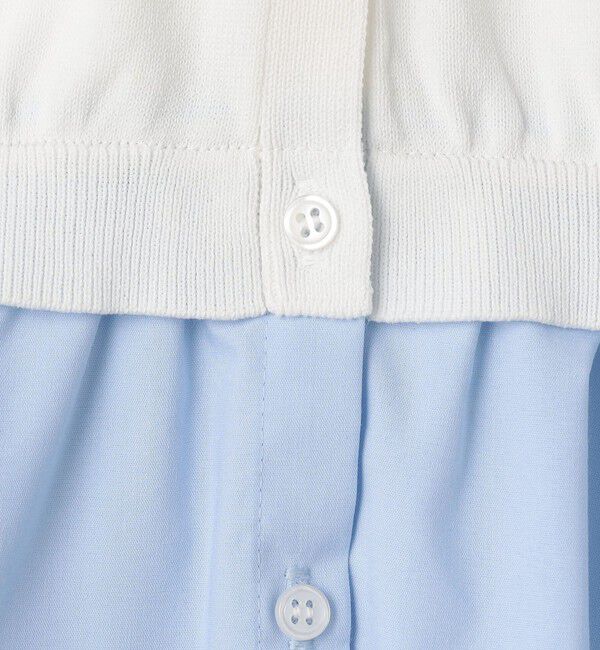 NOLLEY'S sophi「《手洗い可能/セットアップ対応》布帛襟取り外し可裾布帛半袖カーディガン」|カーディガン|