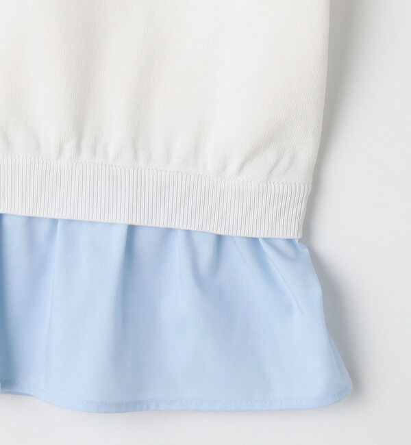 NOLLEY'S sophi「《手洗い可能/セットアップ対応》布帛襟取り外し可裾布帛半袖カーディガン」|カーディガン|