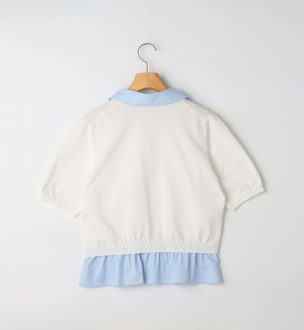 NOLLEY'S sophi「《手洗い可能/セットアップ対応》布帛襟取り外し可裾布帛半袖カーディガン」|カーディガン|