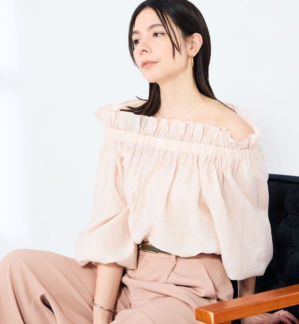 NOLLEY'S sophi「ウォッシャブルシアーシルクワッシャーオフショルブラウス」|シャツ・ブラウス|