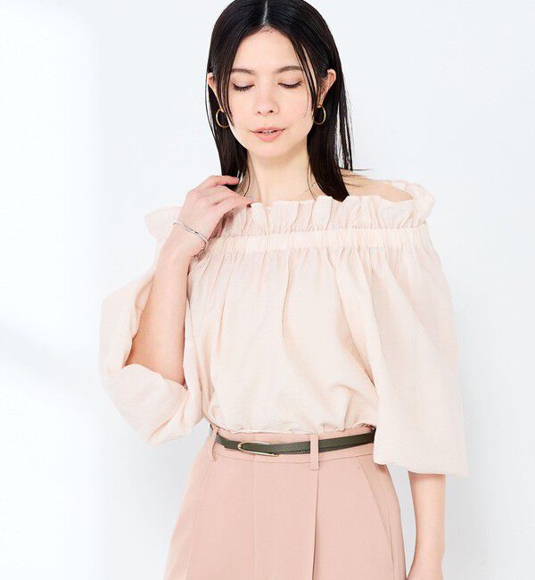 NOLLEY'S sophi「ウォッシャブルシアーシルクワッシャーオフショルブラウス」|シャツ・ブラウス|