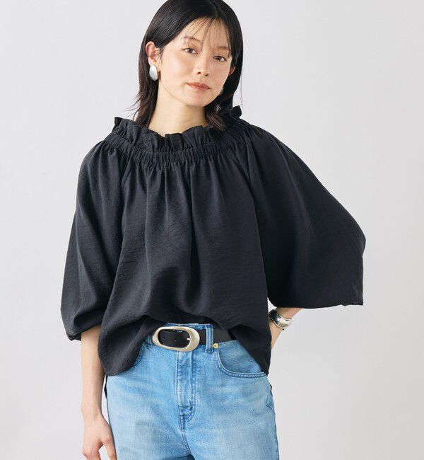 NOLLEY'S sophi「ウォッシャブルシアーシルクワッシャーオフショルブラウス」|シャツ・ブラウス|