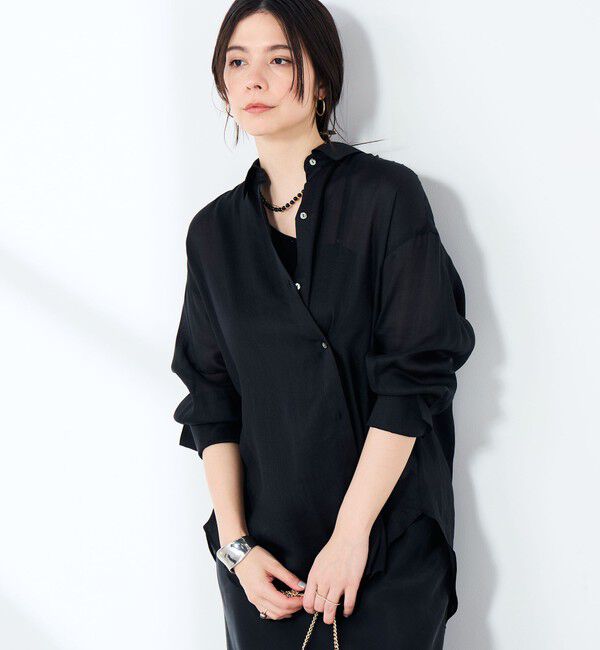 NOLLEY'S sophi「ウォッシャブルフィブリルラミーマルチウェイシャツ」|シャツ・ブラウス|