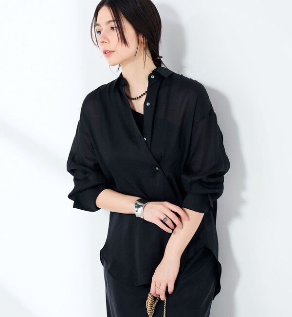 NOLLEY'S sophi「ウォッシャブルフィブリルラミーマルチウェイシャツ」|シャツ・ブラウス|