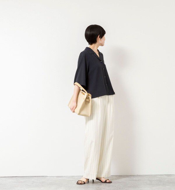 NOLLEY'S sophi「《セットアップ対応》ウォッシャブルエアリージョーゼットショートシャツ」|シャツ・ブラウス|