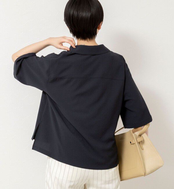 NOLLEY'S sophi「《セットアップ対応》ウォッシャブルエアリージョーゼットショートシャツ」|シャツ・ブラウス|