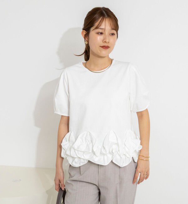 NOLLEY'S「ウォッシャブル裾フリルカットプルオーバー」|Tシャツ・カットソー|