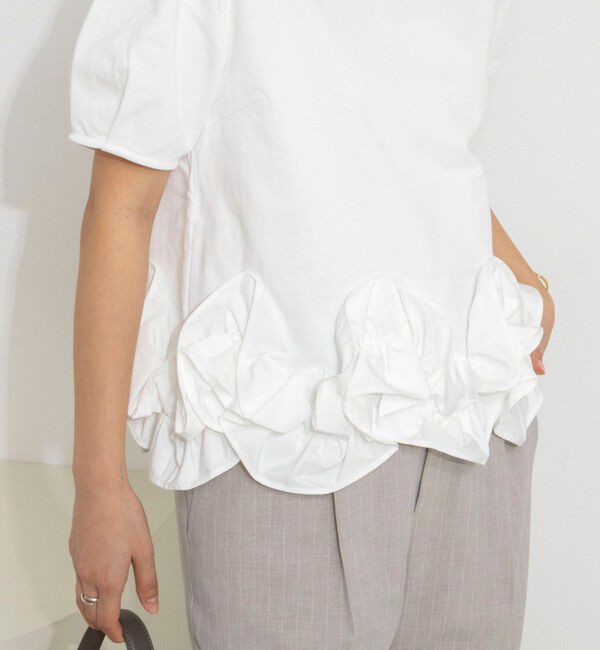 NOLLEY'S「ウォッシャブル裾フリルカットプルオーバー」|Tシャツ・カットソー|