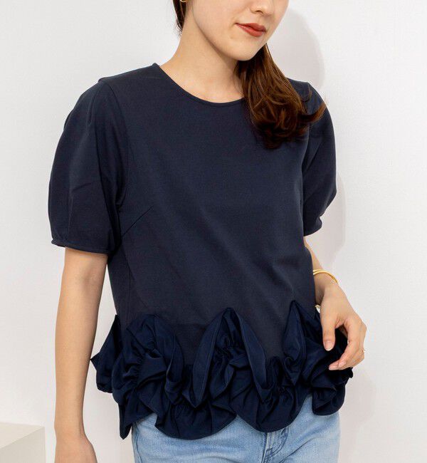 NOLLEY'S「ウォッシャブル裾フリルカットプルオーバー」|Tシャツ・カットソー|