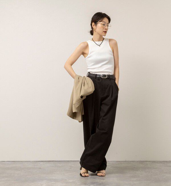 MAQWEL「【MAQWEL/マクウェル】ウォッシャブルCOTTON RIB タンクトップ」|タンクトップ|