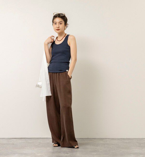 MAQWEL「【MAQWEL/マクウェル】ウォッシャブルCOTTON RIB タンクトップ」|タンクトップ|