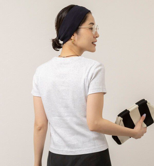 MAQWEL「【MAQWEL/マクウェル】ウォッシャブルCOTTON RIB 半袖Tシャツ」|Tシャツ・カットソー|