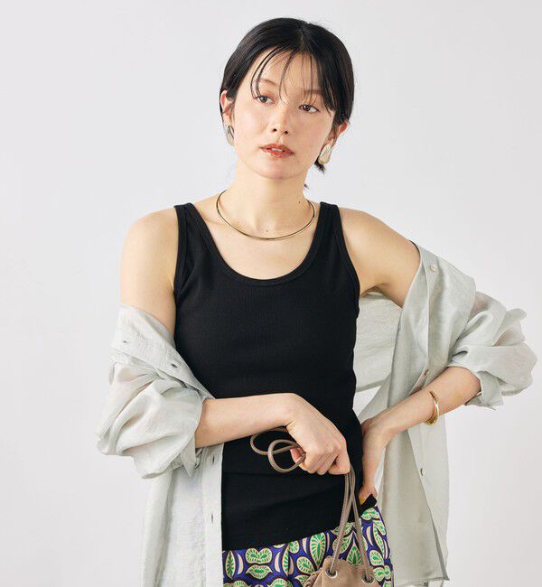 NOLLEY'S「ウォッシャブルヴィンテージリブ2WAYタンク」|タンクトップ|