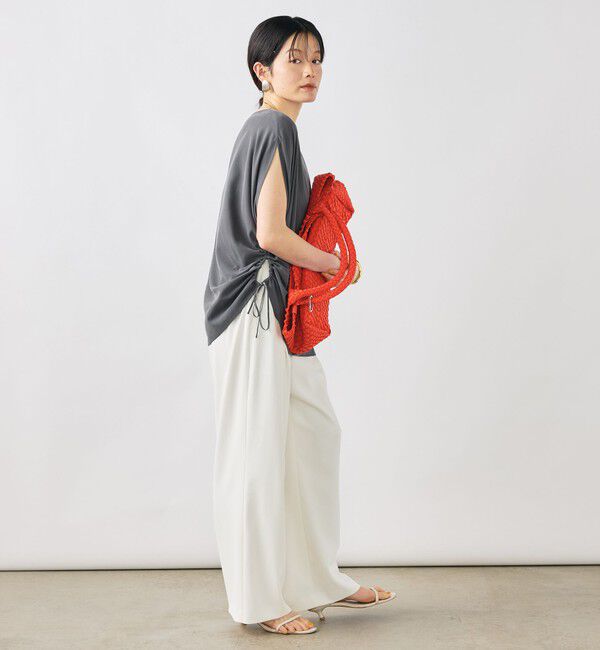 NOLLEY'S「【WEB限定】《セットアップ対応》ウォッシャブルサンドウォッシュアシメブラウス」|シャツ・ブラウス|