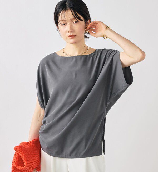 NOLLEY'S「【WEB限定】《セットアップ対応》ウォッシャブルサンドウォッシュアシメブラウス」|シャツ・ブラウス|