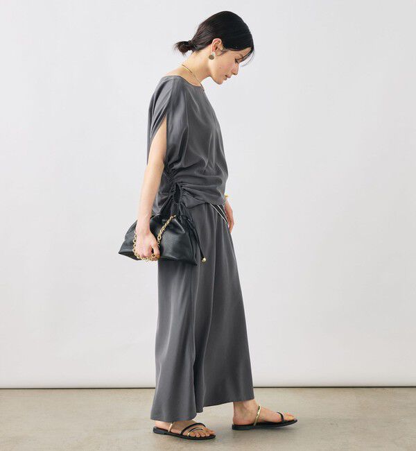 NOLLEY'S「【WEB限定】《セットアップ対応》ウォッシャブルサンドウォッシュアシメブラウス」|シャツ・ブラウス|