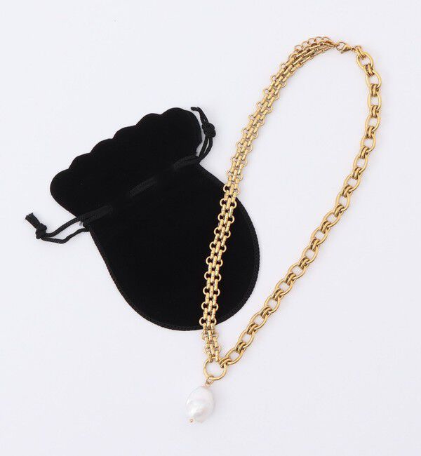 NOLLEY'S「【MERAKI/ メラキ】Style Mix White Pearl淡水パール&times;チェーンネックレス」|ネックレス|