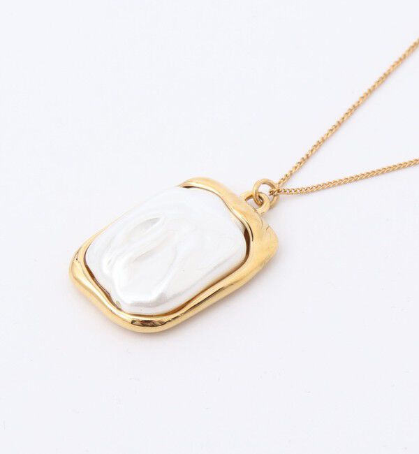 NOLLEY'S「【MERAKI/ メラキ】Square Pearl NLスクエアパールネックレス」|ネックレス|