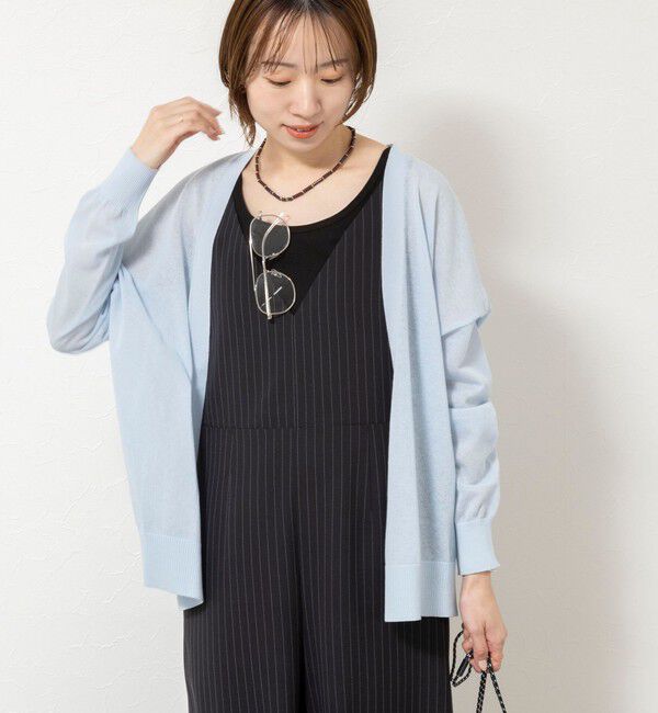 NOLLEY'S「《手洗い可能》コットンセルロース2WAYリラックスカーデ」|カーディガン|
