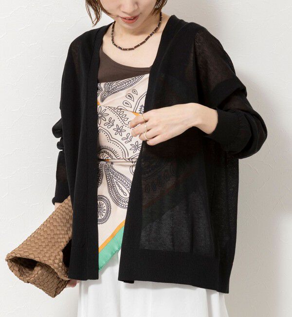 NOLLEY'S「《手洗い可能》コットンセルロース2WAYリラックスカーデ」|カーディガン|