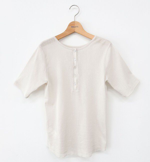 NOLLEY'S「ウォッシャブルコットンチュールバックヘンリー2WAYプルオーバー」|Tシャツ・カットソー|