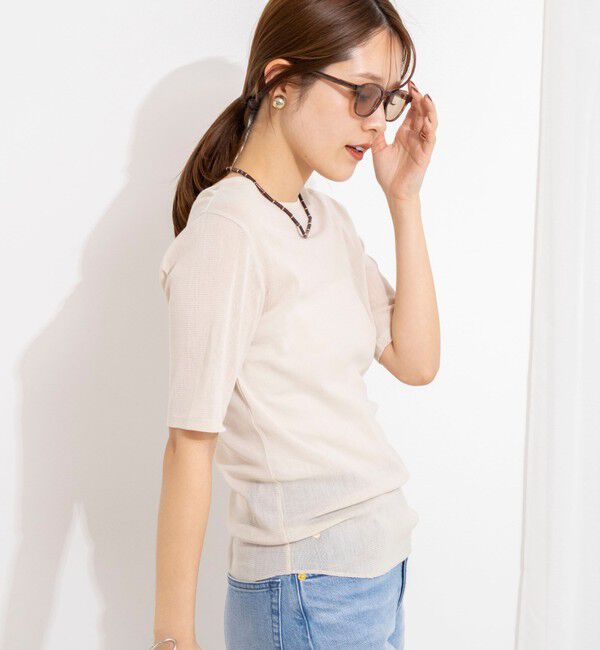 NOLLEY'S「ウォッシャブルコットンチュールバックヘンリー2WAYプルオーバー」|Tシャツ・カットソー|