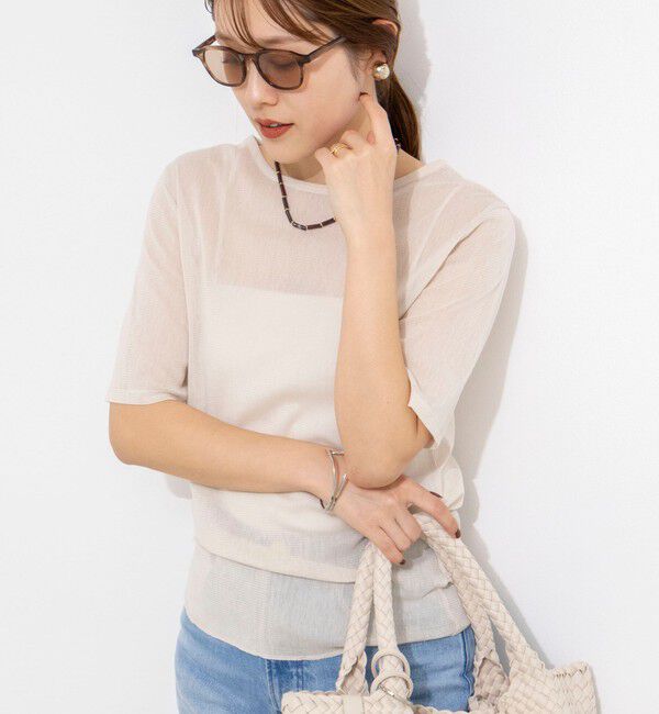 NOLLEY'S「ウォッシャブルコットンチュールバックヘンリー2WAYプルオーバー」|Tシャツ・カットソー|