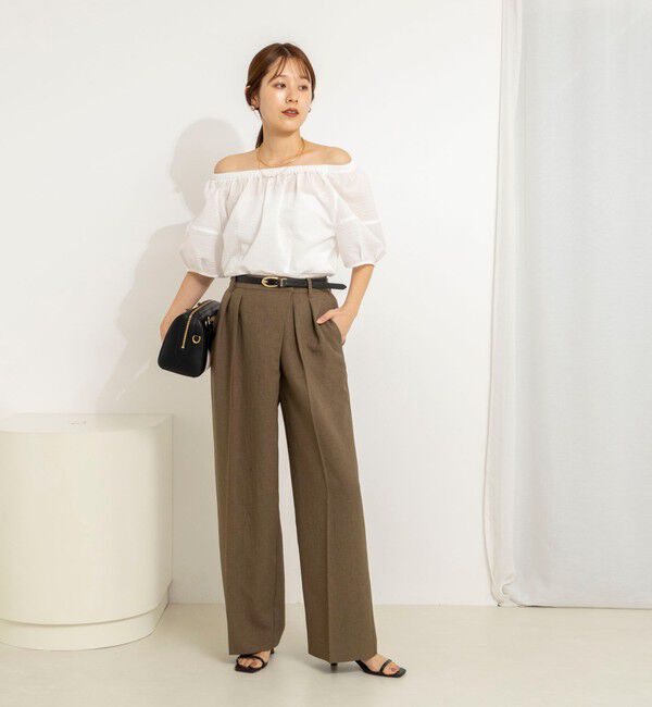 NOLLEY'S「ウォッシャブルラップ風ワイドパンツ」|その他|