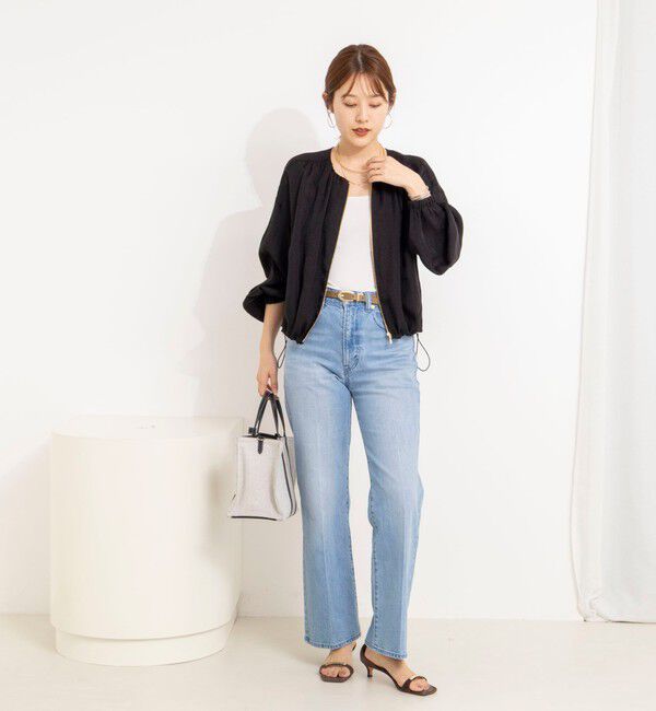 NOLLEY'S「ウォッシャブルシアージップアップブルゾン」|ブルゾン・スタジャン|