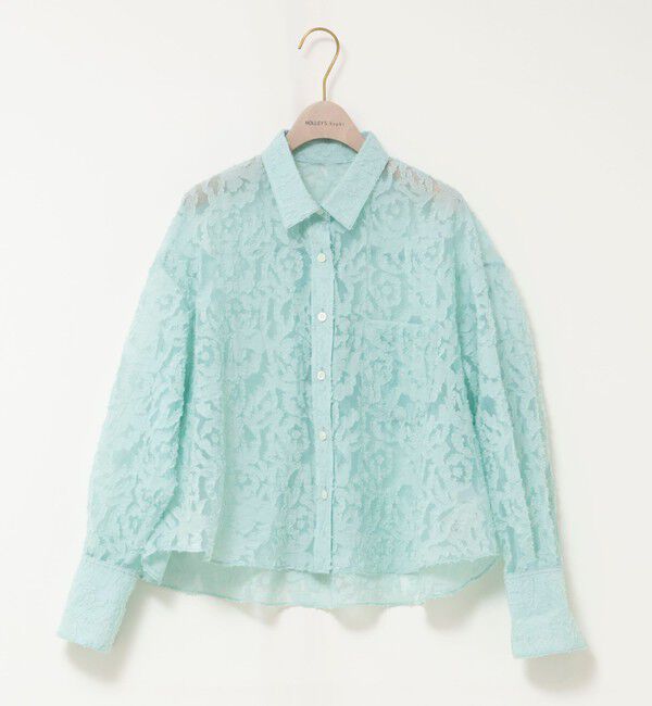NOLLEY'S sophi「ウォッシャブルワッシャーオーガンジーカットジャガードショートシャツ」|シャツ・ブラウス|