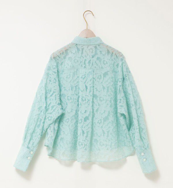 NOLLEY'S sophi「ウォッシャブルワッシャーオーガンジーカットジャガードショートシャツ」|シャツ・ブラウス|