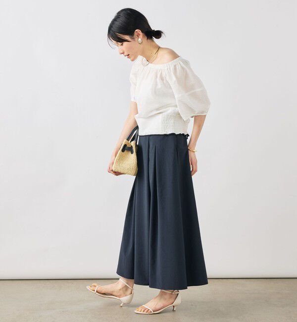 NOLLEY'S「ウォッシャブル袖ボリュームサッカーブラウス」|シャツ・ブラウス|