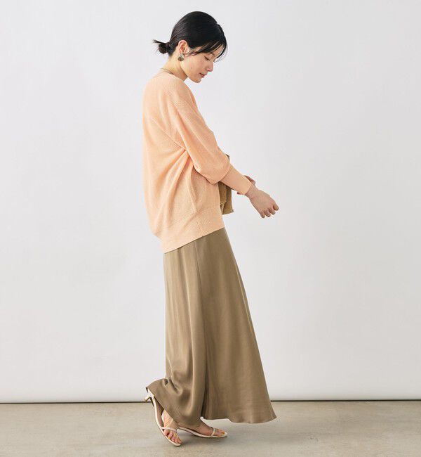NOLLEY'S sophi「ウォッシャブルキュプラサテンナロースカート」|フレア|