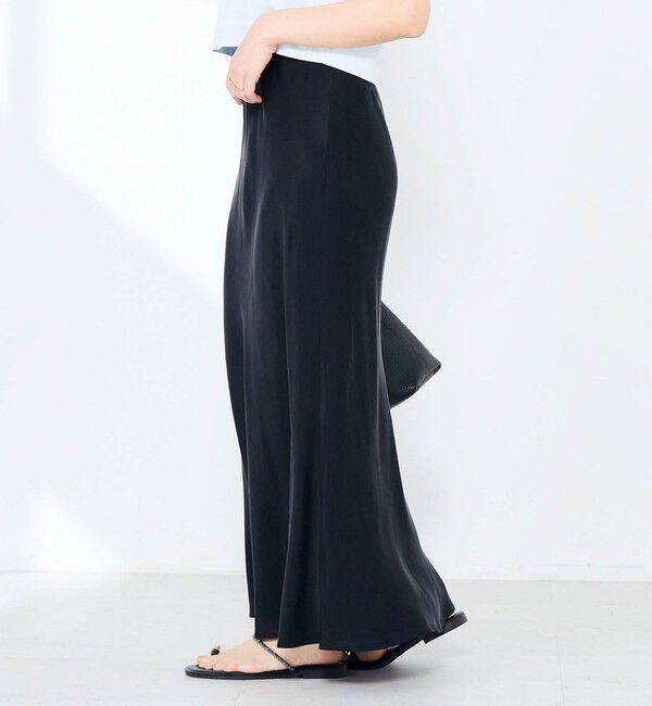 NOLLEY'S sophi「ウォッシャブルキュプラサテンナロースカート」|フレア|