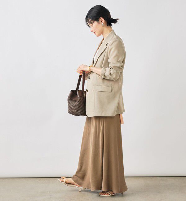 NOLLEY'S sophi「《セットアップ対応》ウォッシャブルリネンライクシアーボイルジャケット」|テーラードジャケット|