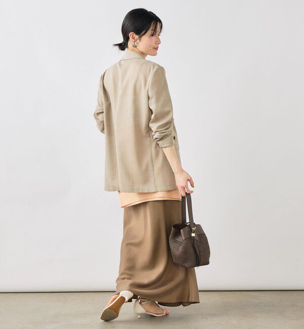 NOLLEY'S sophi「《セットアップ対応》ウォッシャブルリネンライクシアーボイルジャケット」|テーラードジャケット|