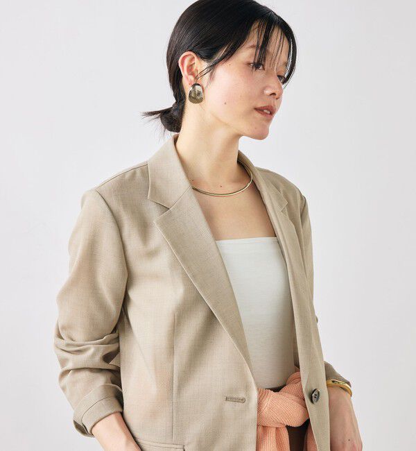 NOLLEY'S sophi「《セットアップ対応》ウォッシャブルリネンライクシアーボイルジャケット」|テーラードジャケット|